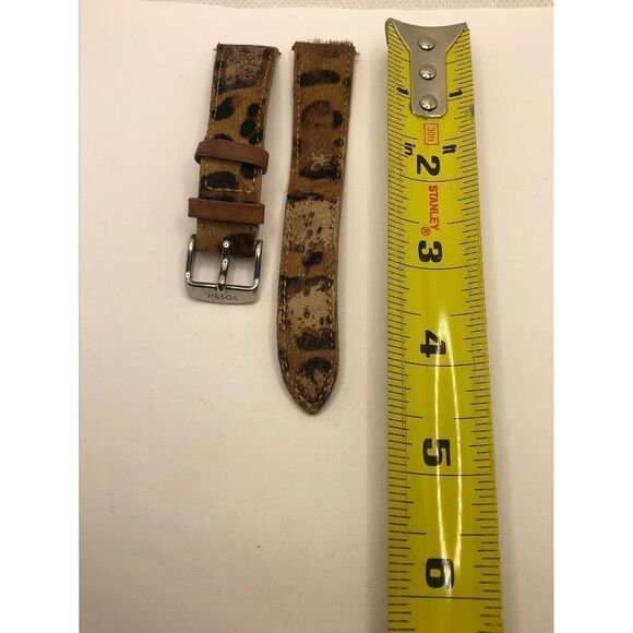 Authentic Fossil Watch Full Band Genuine Leather 18mm EZ101 - Picture 1 of 8